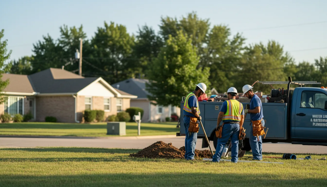 Residential water line and bathroom plumbing service in Red Bay, AL